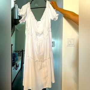 White off the shoulder summer dress